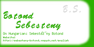 botond sebesteny business card